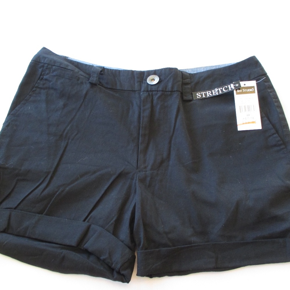 NWT - BAY STUDIO black shorts - sz 4P - $42.00